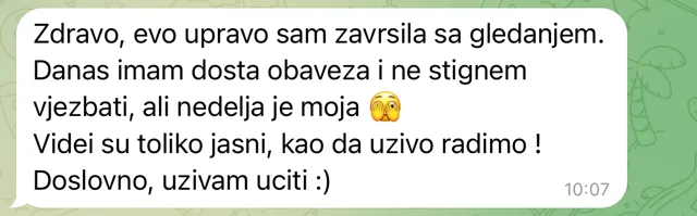 Poruka polaznice Marije Miković