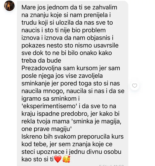 Poruka polaznice Marije Miković
