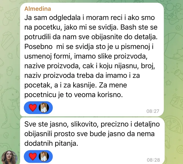 Poruka polaznice Marije Miković