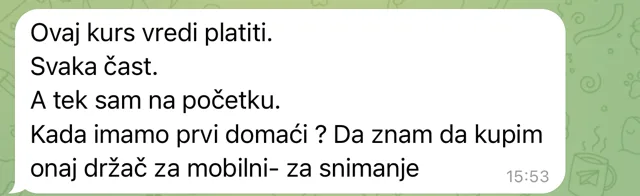 Poruka polaznice Marije Miković